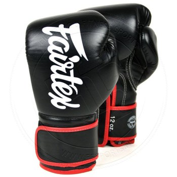 Fairtex BGV14 Lightweight Microfibre Boxing Gloves BlackRed - 01